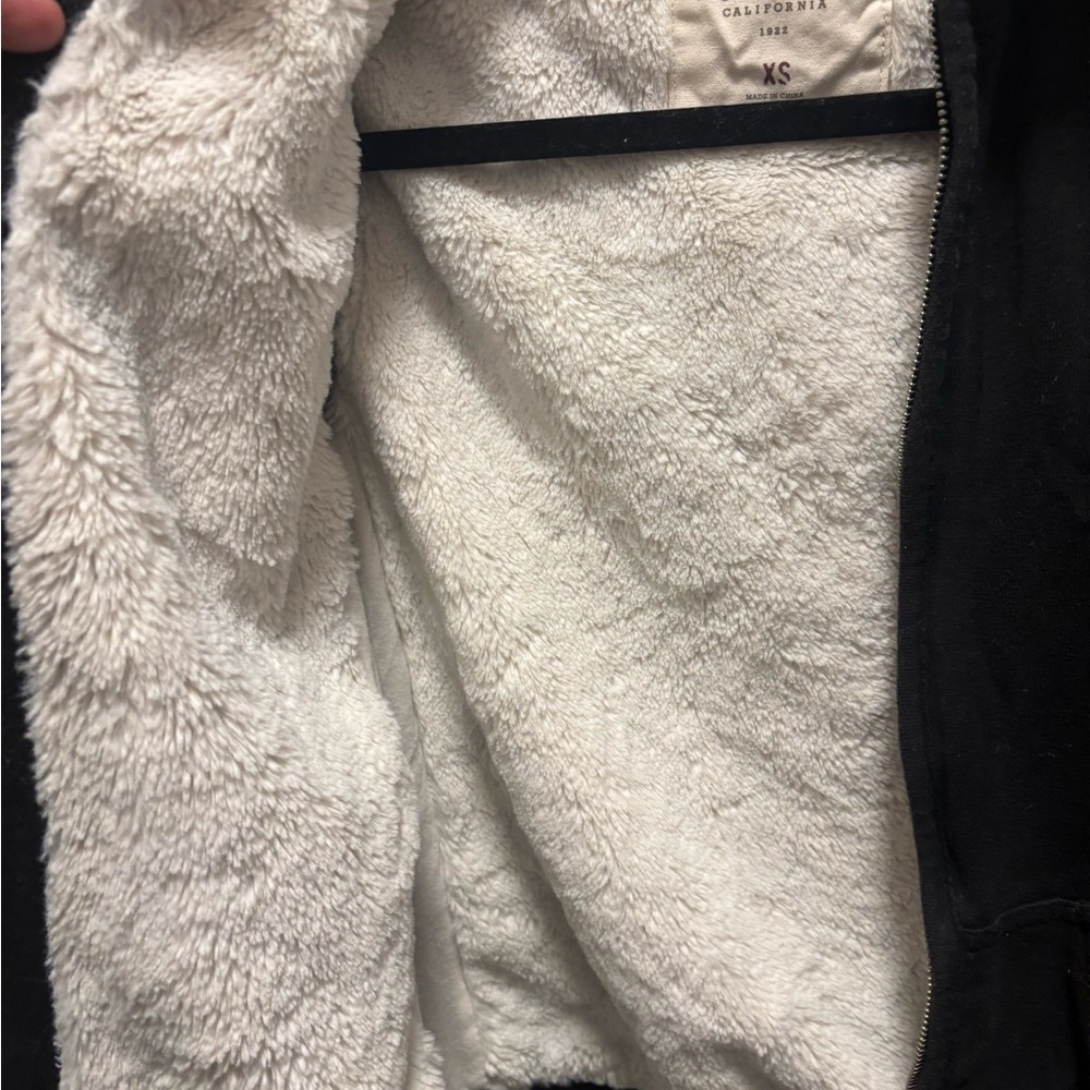 Hollister Black Jacket / hooded zip sweater XS - Picture 4 of 12